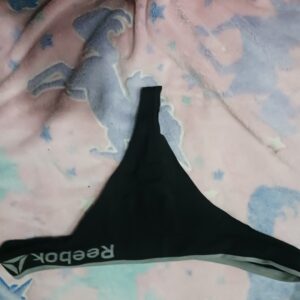 Dirty black thong